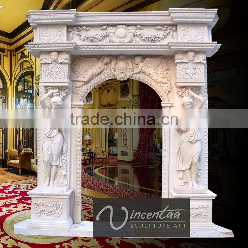 Hot sale modern home decor stone carvings and sculpture marble interior door surrounds
