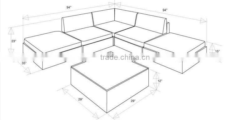 Outdoor rattern Patio set chairs & Ottomans Furniture