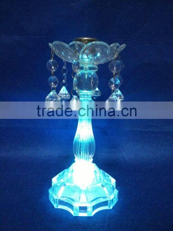 RBG led base Acrylic table lamp candle holder wedding decorations