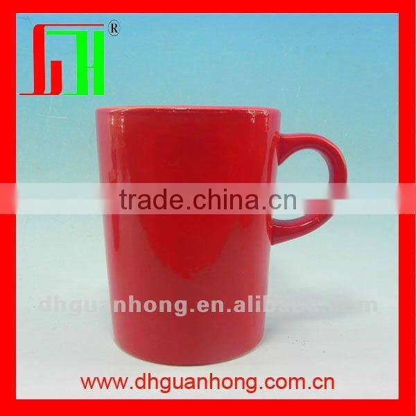 New design dolomite handpainted ceramic red mug