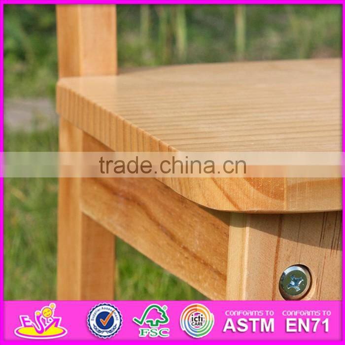 2016 new design natural solid wooden children table and chairs W08G172