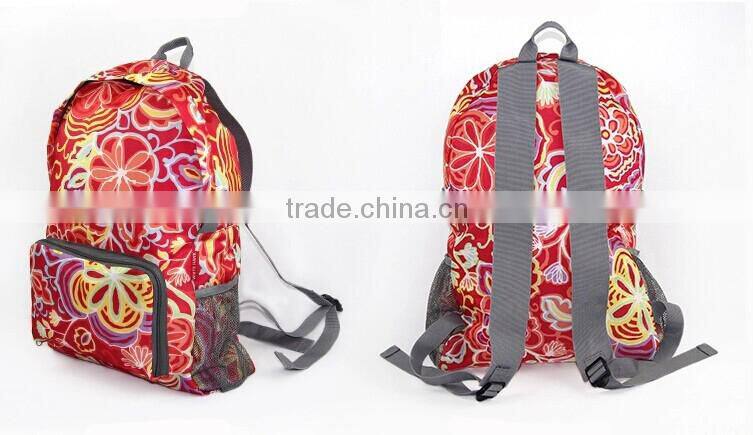 Colorful polka dots folding school bag