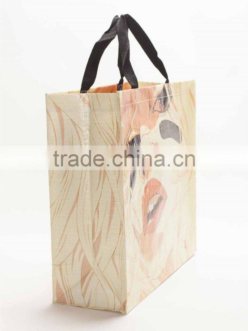 Reusable Eco Friendly Lamination Non Woven Clothes Garment Handle Tote Bag,Women Shopping Handbag