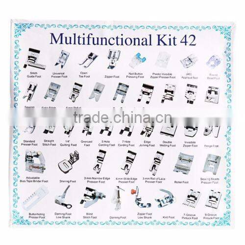 Sewing Supplies accessories Tools, Domestic Sewing Machine Foot Presser Feet Set (42 Pcs Set)