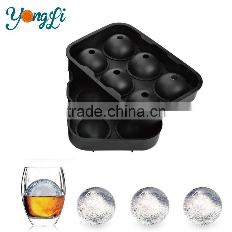 Amazon Hot Selling Ice Round Sphere Ball Molds Food Grade Silicone Ice Ball Maker/Mold