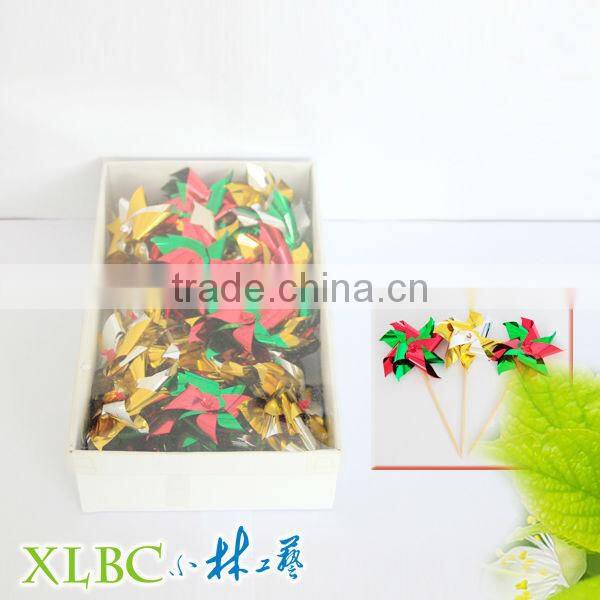 Small windmill cocktail craft decorative pick