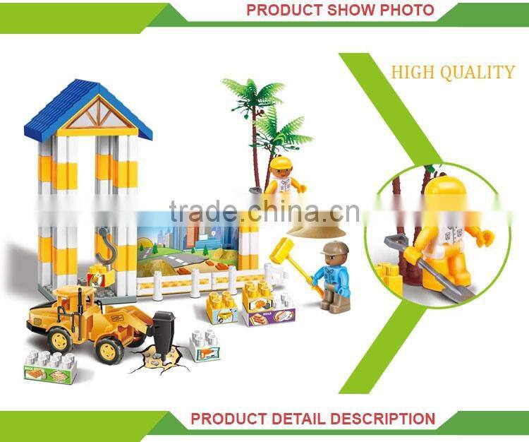 High quality children diy construction large plastic blocks toys