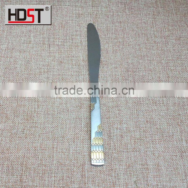 Popular 2016 years Wedding series 18/10 stainless gold plated cutlery set