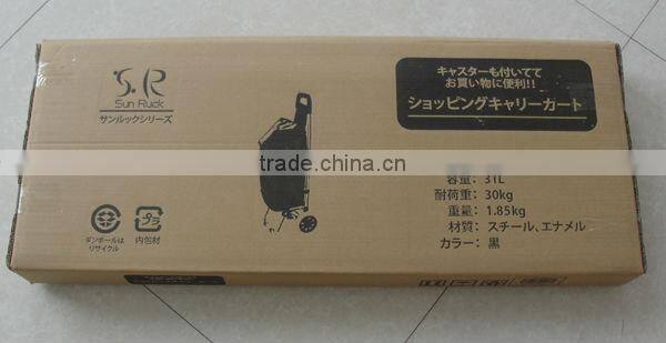 shopping trolley with detachable trolley and Dot Satin bag ,strong metal shelf trolley