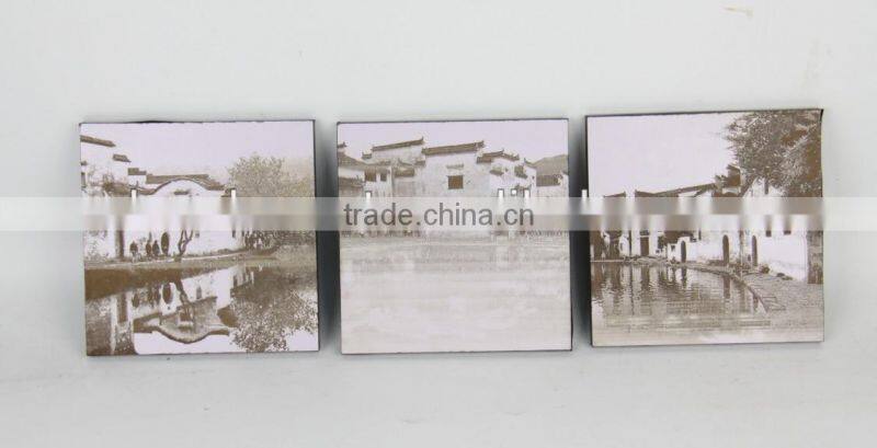 frameless wall hanging painting