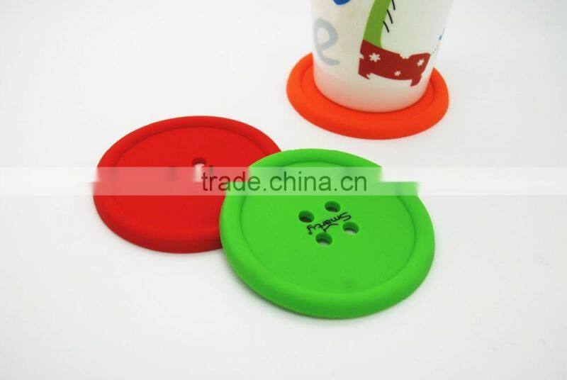 Hot colored customized food grade silicone table beer cup coaster