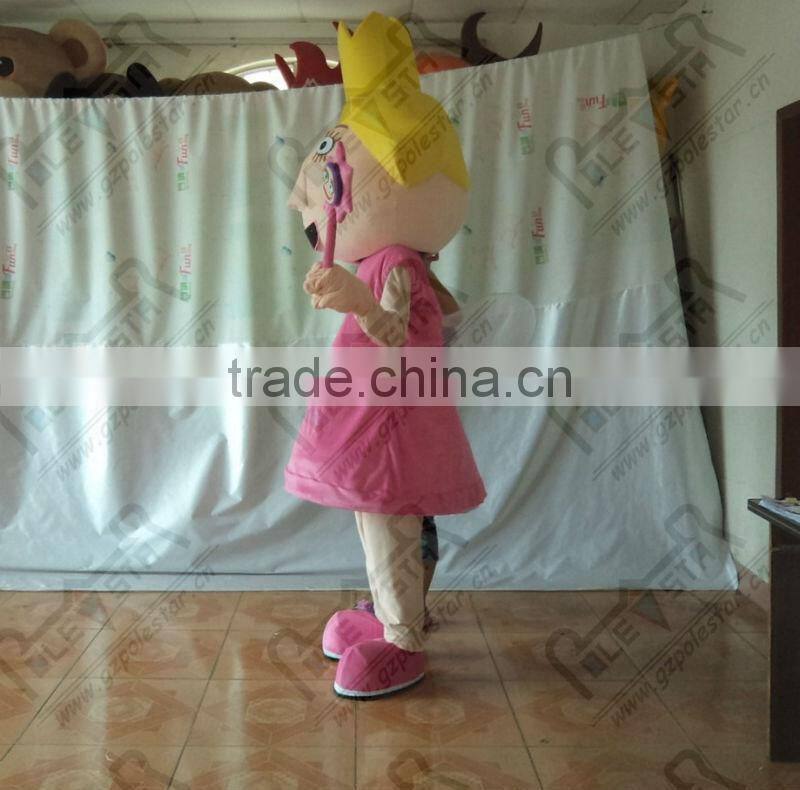 character pink dress girl mascot costumes