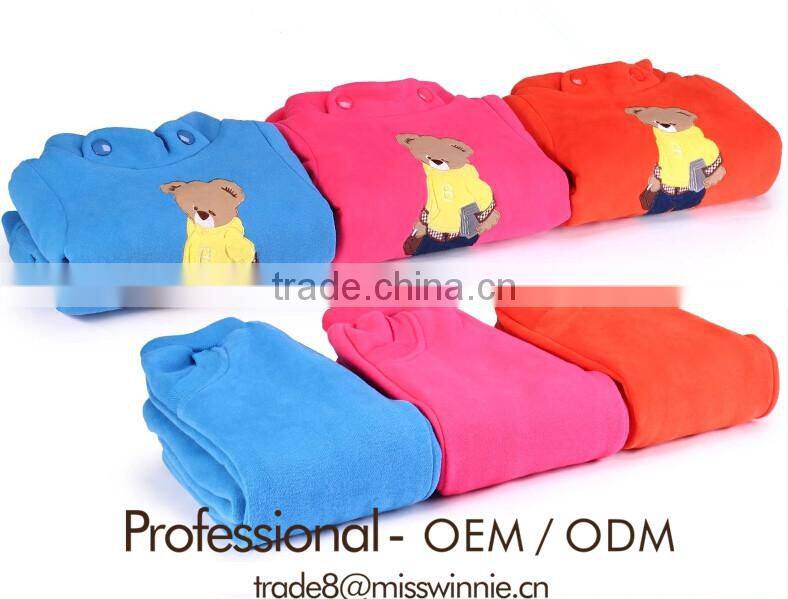 fashion unique design kids cotton hoodie jacket and pants