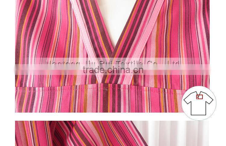 Korean Style Stripe Pajamas for Men With Pocket Elastic Waist 2 piece Set Hotel Quality Autumn Unisex Pajamas For Sauna