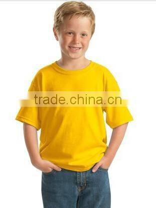 Seamless O neck boys design plain t-shirt 100% Cotton boys t-shirt