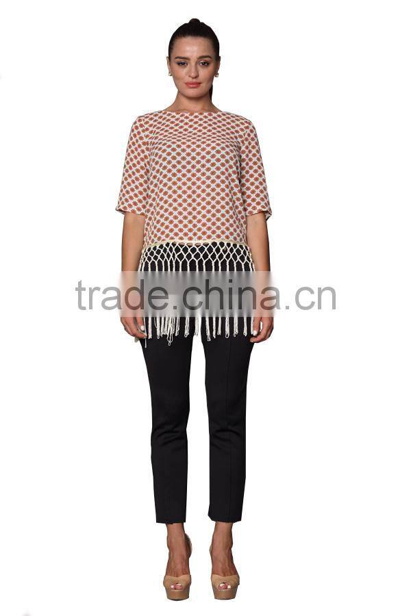 Women Clothing Manufacturer Tassels Blouse for Women