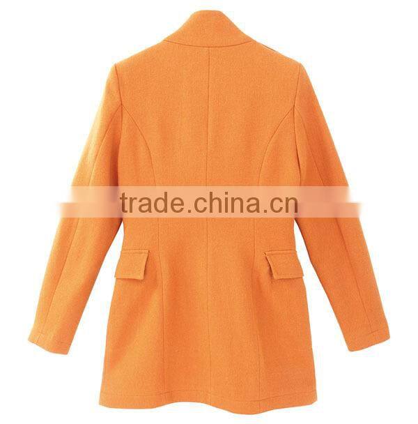 women's newest design zipper embellished thermo coat with pockets and epaulet