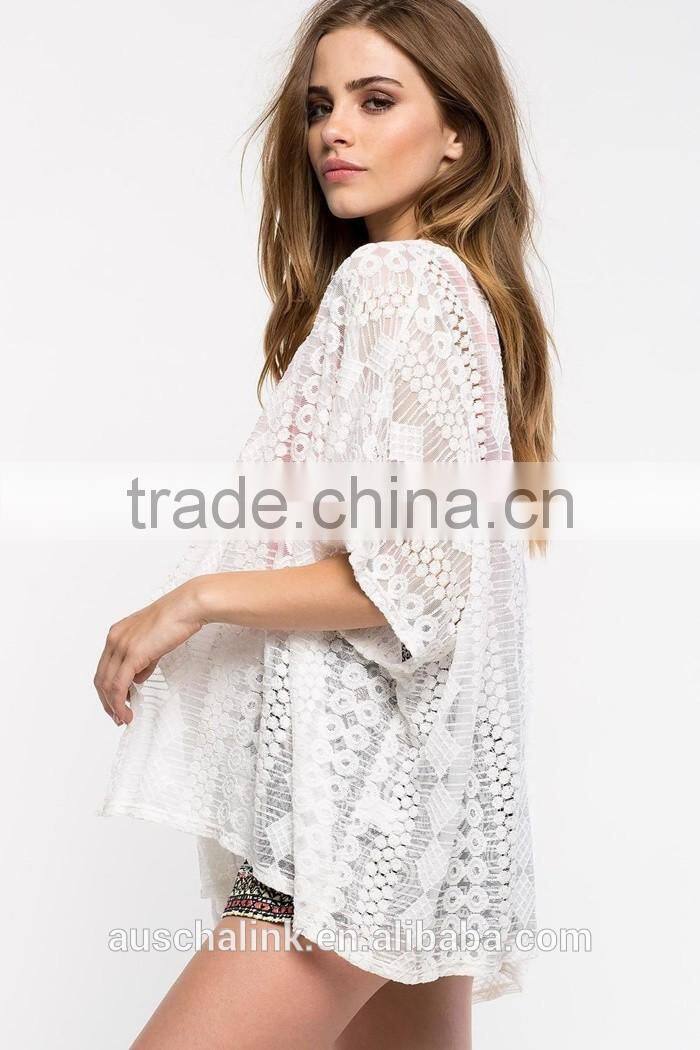 latest ladies fashion crochet cardigan customized low price