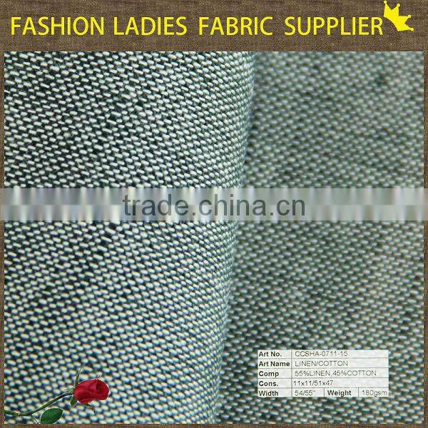 shaoxing cicheng fashion cotton linen fabric for pants