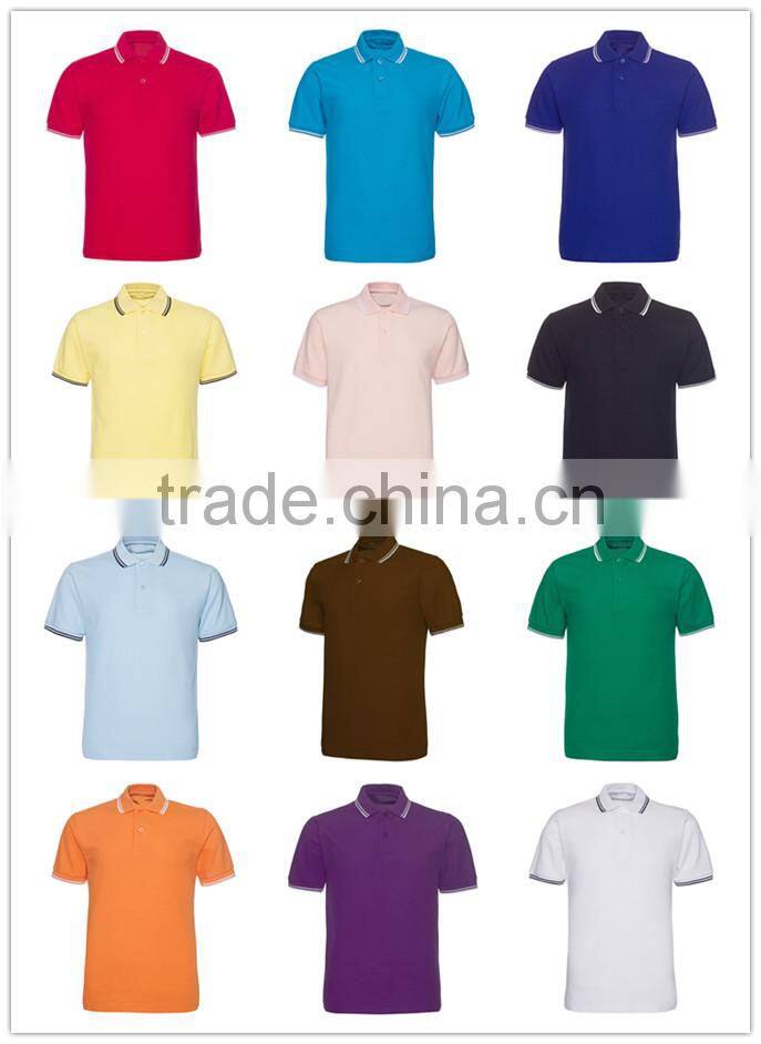 2017 new design 100% cotton customer logo hot sale high quality polo shirt