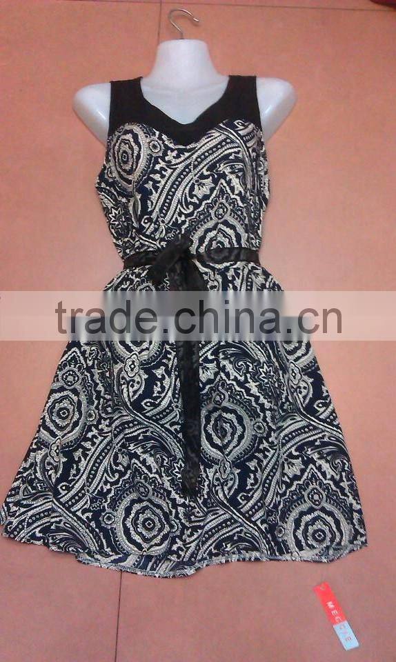 BHN906 Apparel stock Rayon dresses Clothing available at Cheap price