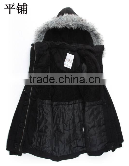 GZY lady down jacket keep warm big size long model stock 2017 literature and art adult guangzhou factory