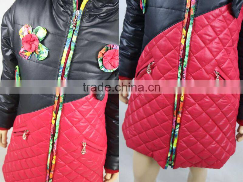 Fashion Girls Joint Long Coat Hot Sale Chirldren Coats