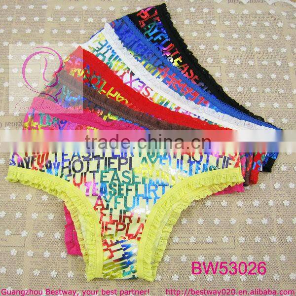 Sex picture of sexy woman like fashion flash cotton panties with lace in apparels