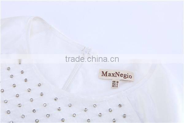 2015 latest MaxNegio 100% polyester be beaded spring evening dresses short