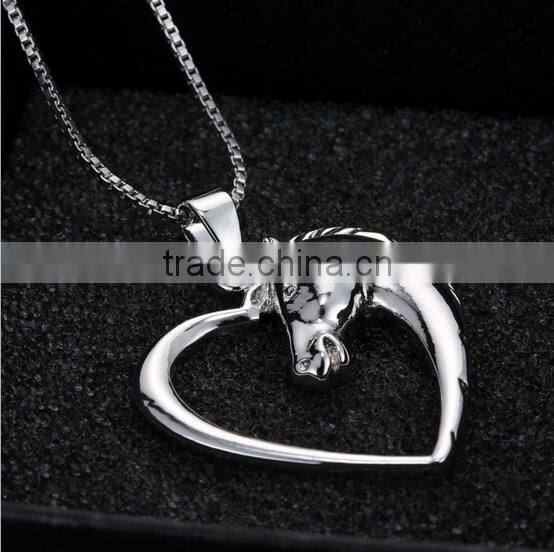 Good Quality Cute Zinc Alloy Pendant Necklace With Couple Birds On Branch