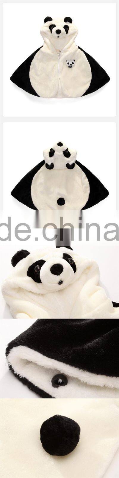 Child Cute Bear Hood Design White Kids Baby Girls Cloak Cape Winter Clothes
