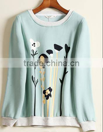 latest design sweetlovely crewneck hoodies for ladies cheaper customs crewneck hoodies&sweatshirt