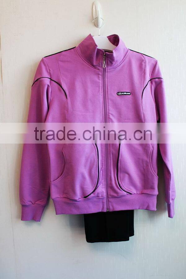 2016 Fashion 100% Ployester Ladies Jogging Suit Lady Long Sleeve 2 Pcs Set Tracksuits For Women Wholesale