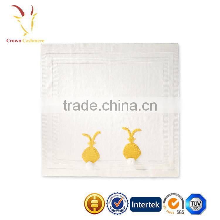 Warm Soft Knitted Cashmere Baby Blanket