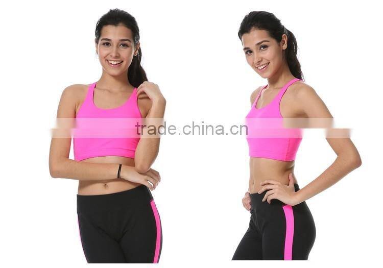 Beautiful fluorescence slim fitness yoga clothes 88% polyester + 15% spandex fitness sportwear yoga suit in guangzhou