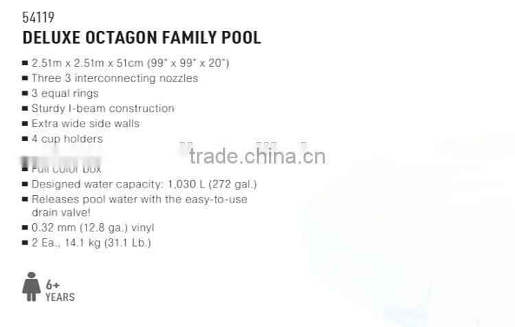 Bestway 2.51 m x 2.51 m x 51 cm Octagonal Pool