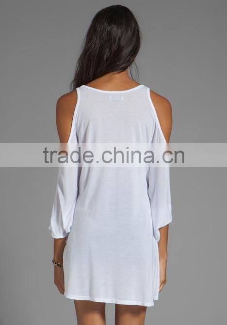 Silk Screen Printing Open Shoulder Tank Top