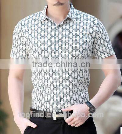 Hawaii style fashion mercerized cotton printing shirts for man