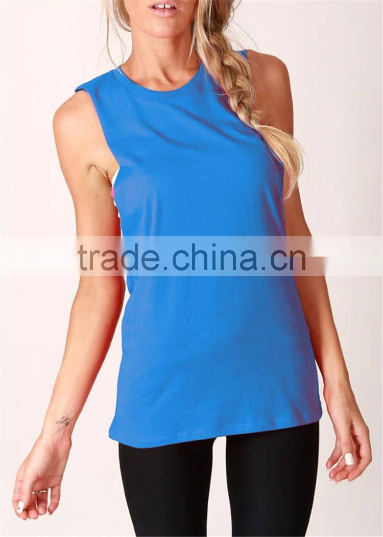 2016 Guangzhou Summer 100% Bamboo Fiber Printed Plain Dyed Wholesale Tops For Women