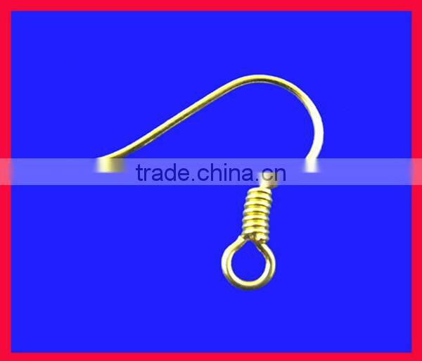 250PCs Gold Plated Ear Wire Hooks With Spring