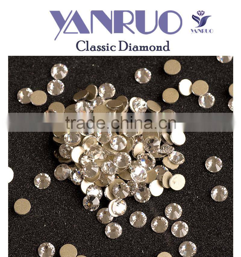 NHF 2058 crystal BLING Chaton flat back glass nail rhinestones