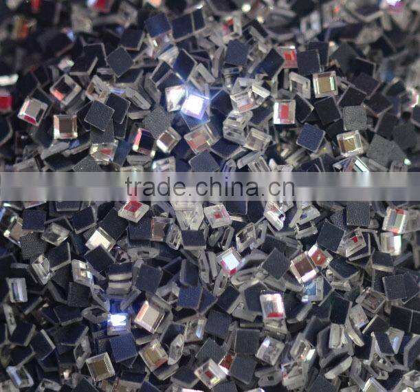 Square shape shiny DMC fancy hot fix rhinestone
