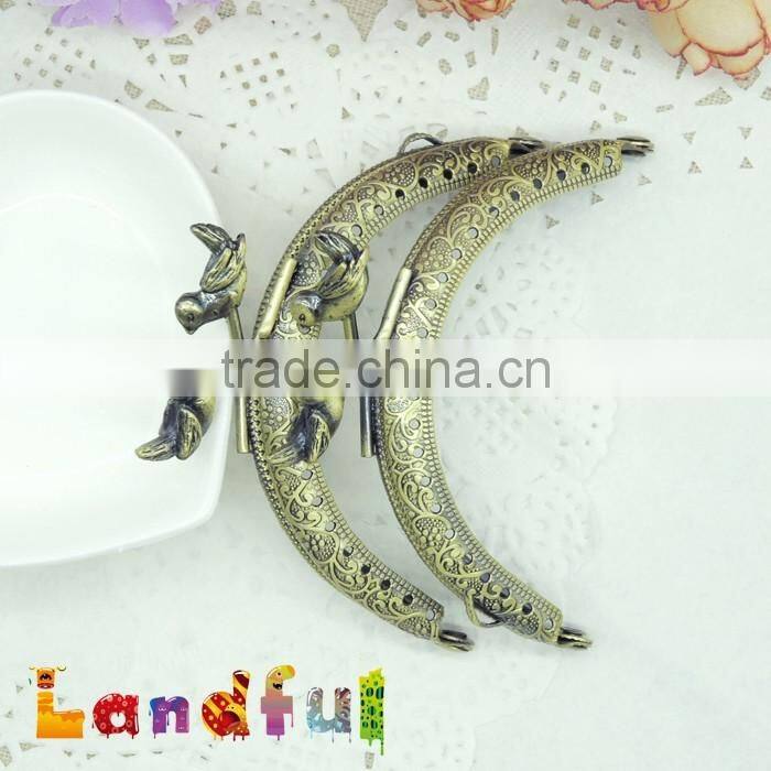 85mm 3.35inch Antique Brass Two Birds Kiss Lock Metal Handbag Purse Frame