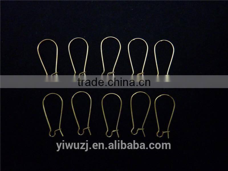 Copper Made Gold plated U-Shaped ear clips Accessories with Silver Jewelry Ear Wire Hook