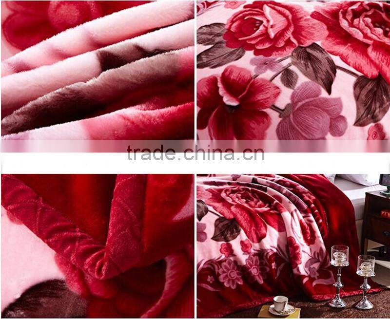 new designs printing raschel blanket softly mink china manufacturer