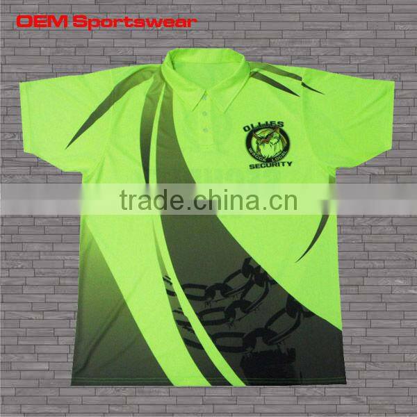 Full dye sublimation men Polo Shirts in custom design