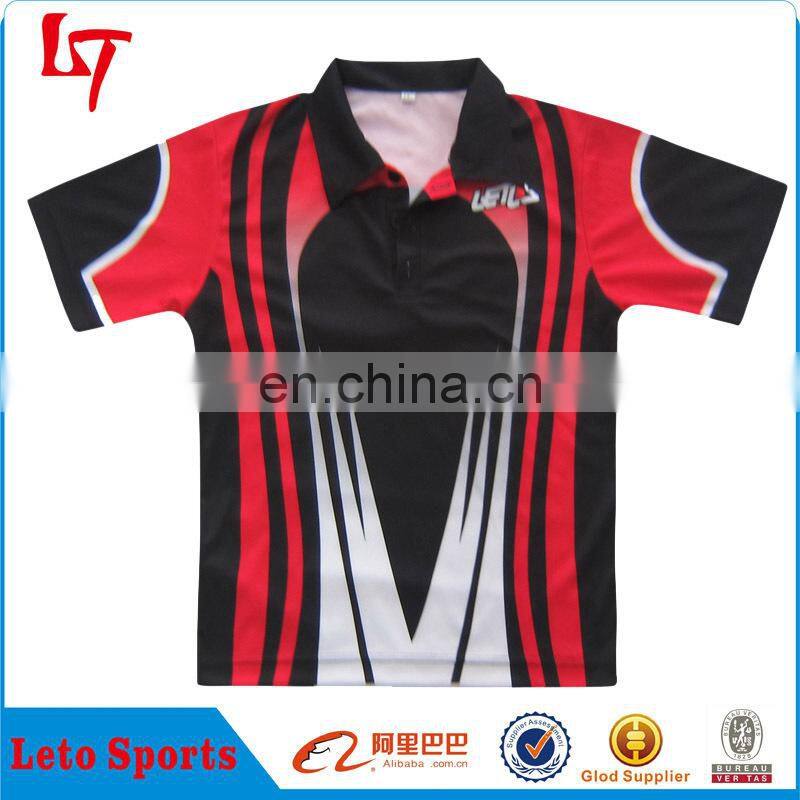 Blue fitted spandex rugby league jersey stretch polyester rugby shirt