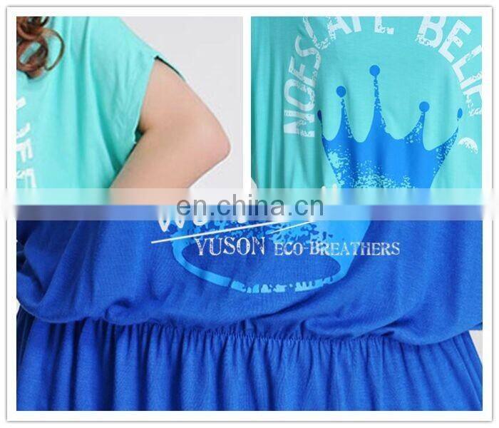 Ladies' Eco Yarn Dye Bamboo Fabric Cover-up Sleepwear Designed Printing