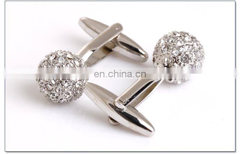 Diamond Ball Cufflinks transparent crystal cuff link