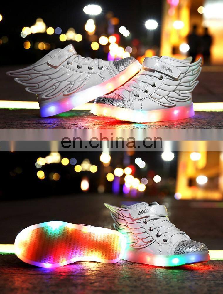 Wholesale hot Led light up kids shoes Children kids led shoes USB rechargeable LED luminous light shoes sneakers for kids